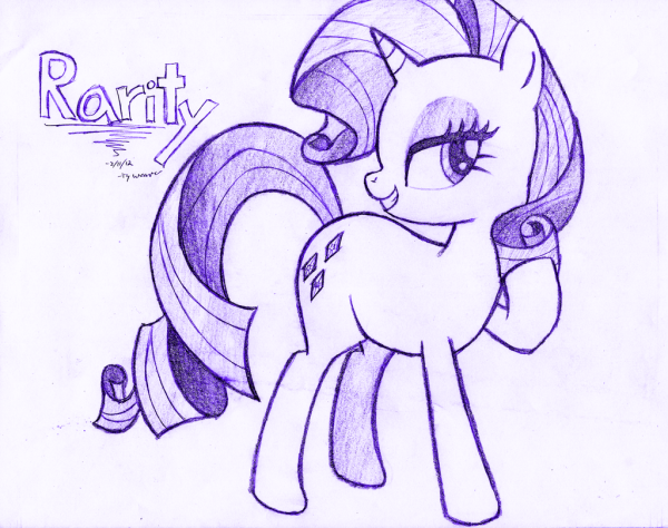 Красивые пони карандашом