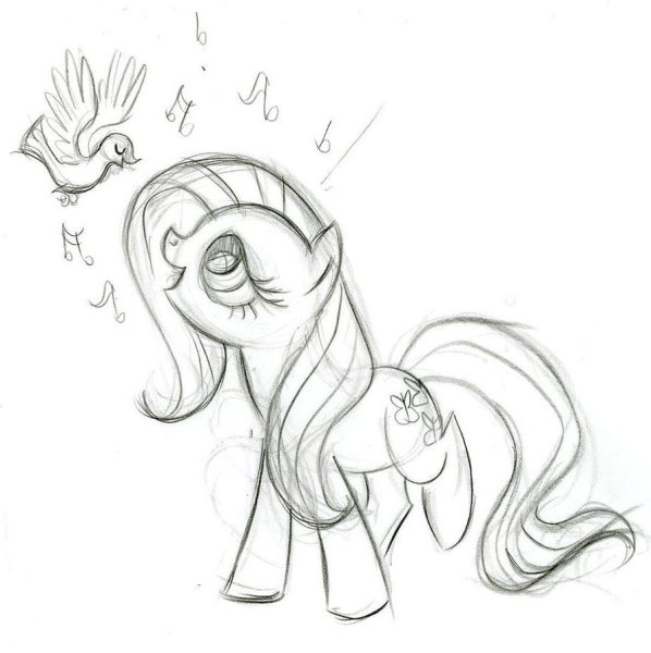 Рисунки для срисовки пони