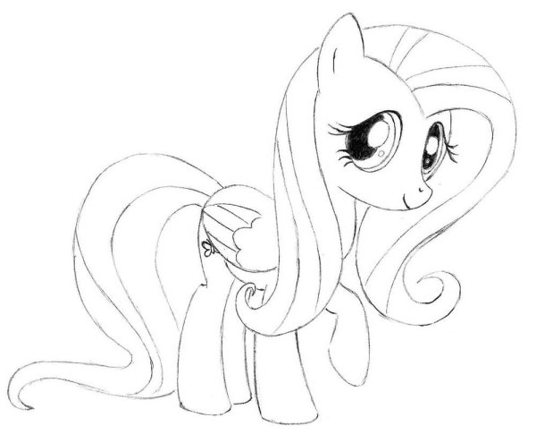 Как нарисовать пони флатер Шай