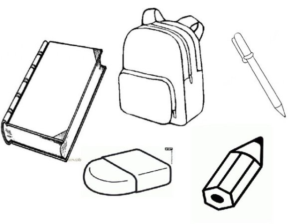 Раскраска пенал школьный