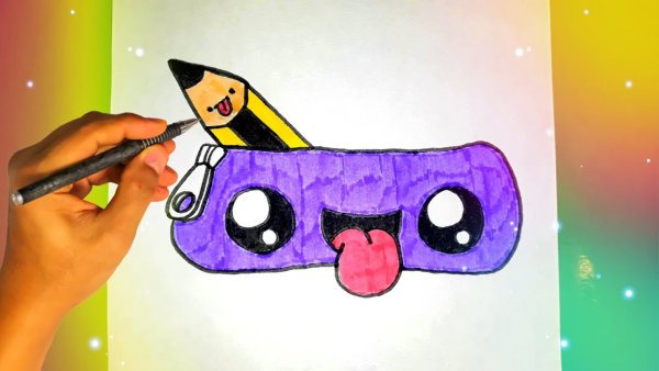 Раскраска пенал школьный