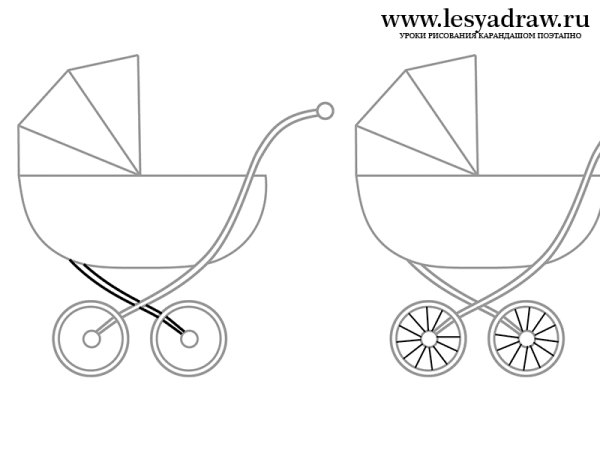 Урок рисования коляску