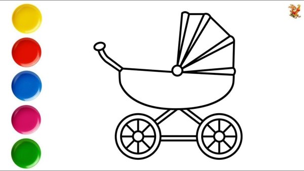 Коляска рисунок карандашом
