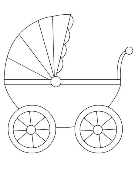 Коляска вектор вид сбоку