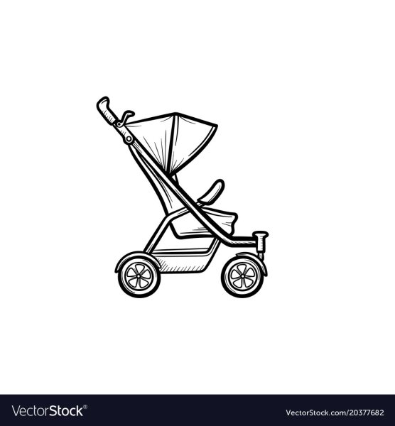 Трафарет коляски для вырезания