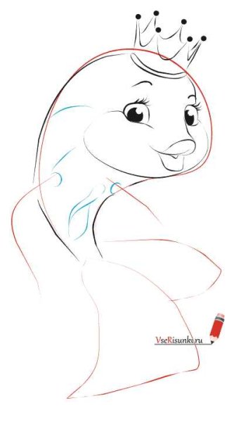 Золотая рыбка карандашом