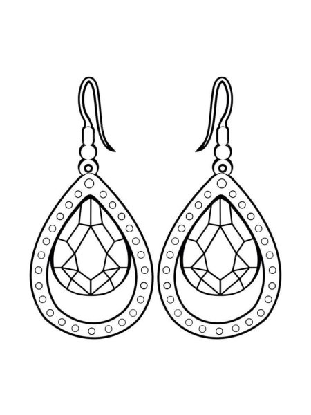 Серьги раскраска для детей