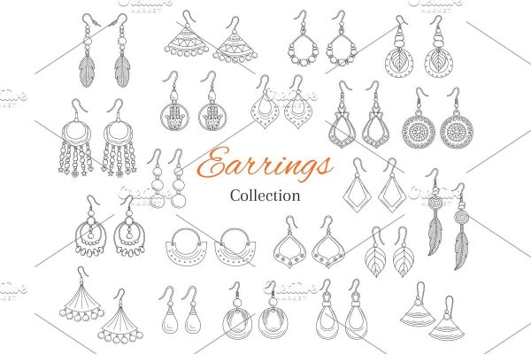 Рисунки для срисовки сережки