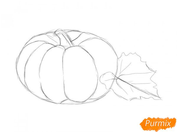 Поэтапное рисование тыквы для детей