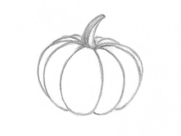 Тыква рисунок карандашом