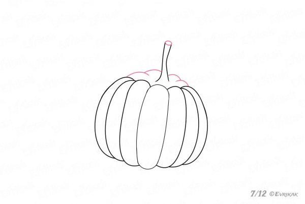 Рисуем тыкву карандашом
