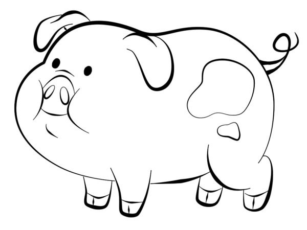 Гравити Фолз Пухля черно белая