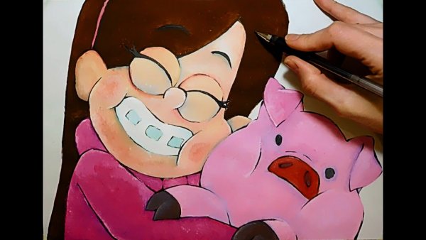 Мэйбл и Пухля карандашом