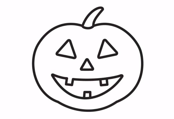 Тыква на Хэллоуин карандашом