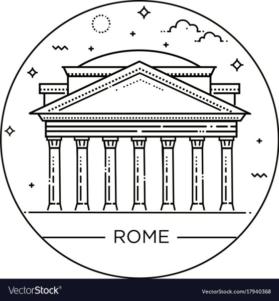 Нарисовать Пантеон Рим