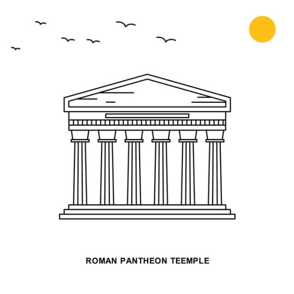 Древний Рим карандашом