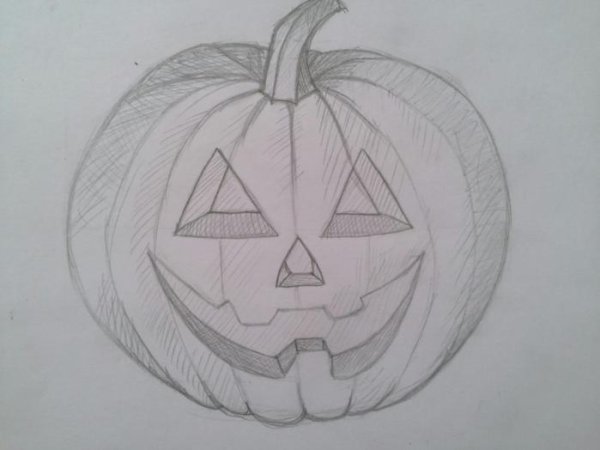Картинки тыквы на Хэллоуин для срисовки