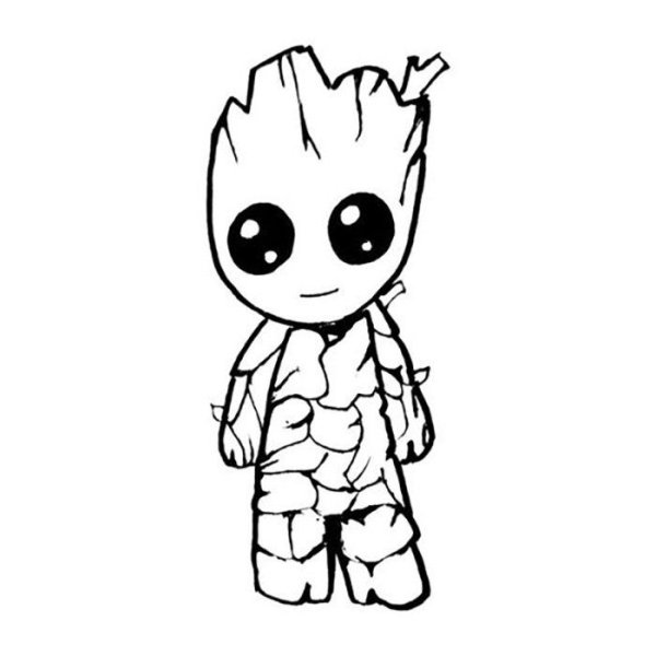 Грут рисунок карандашом для срисовки