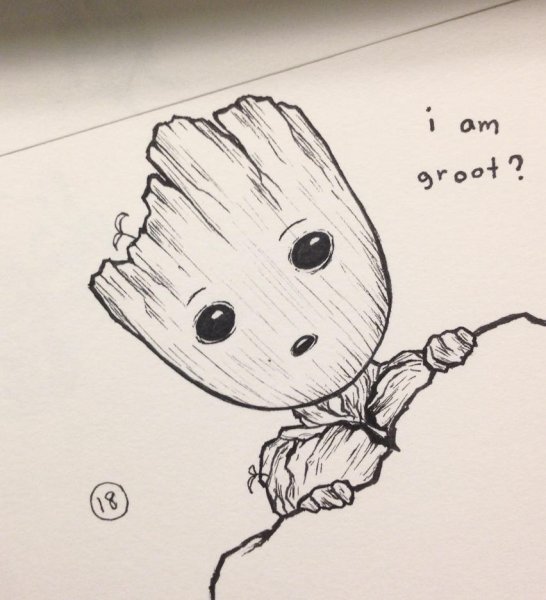 Лёгкий рисунок Грута