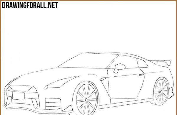 Nissan GTR r35 раскраска