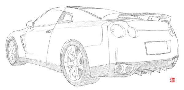 Nissan gt-r r35 раскраска