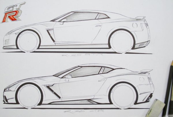 Ниссан ГТР 35 чертёж