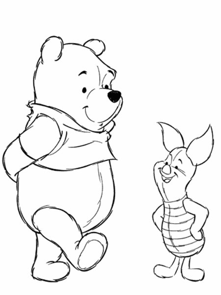 Винни пух Дисней нарисовать