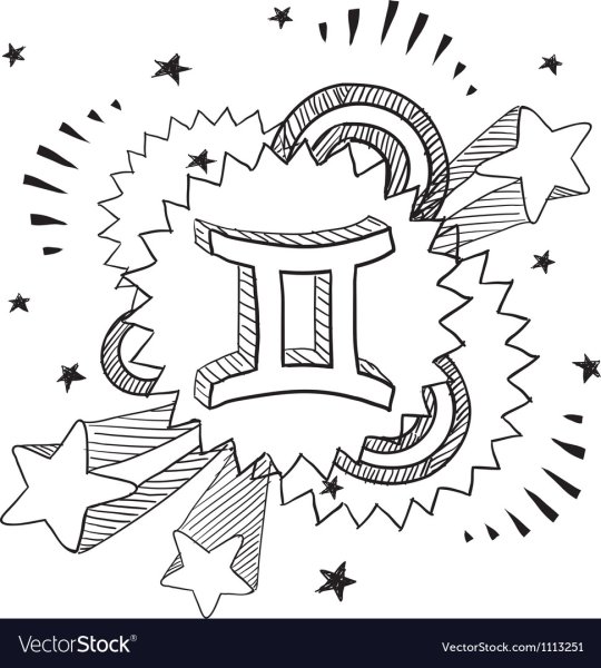 Близнецы знак зодиака раскраска для детей