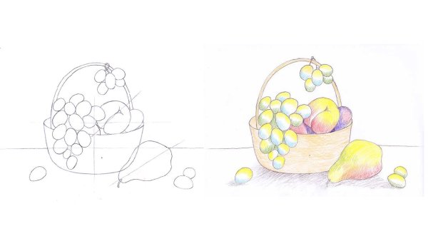 Натюрморт простым карандашом