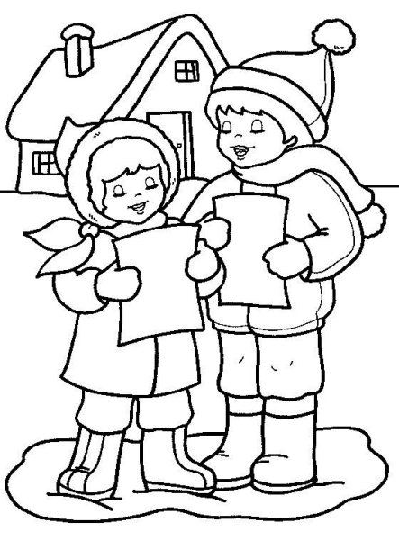 Раскраска зимние праздники