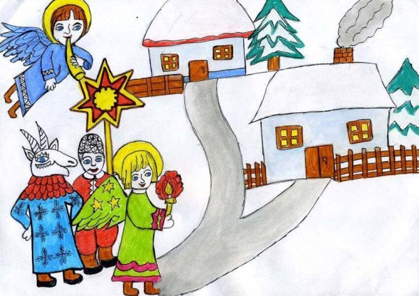 Рисунок на тему колядки