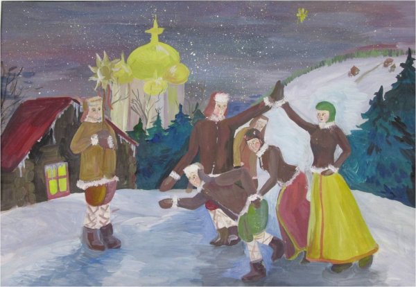 Святки раскраска для детей