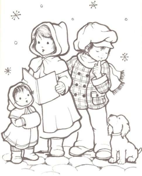 Колядки раскраска