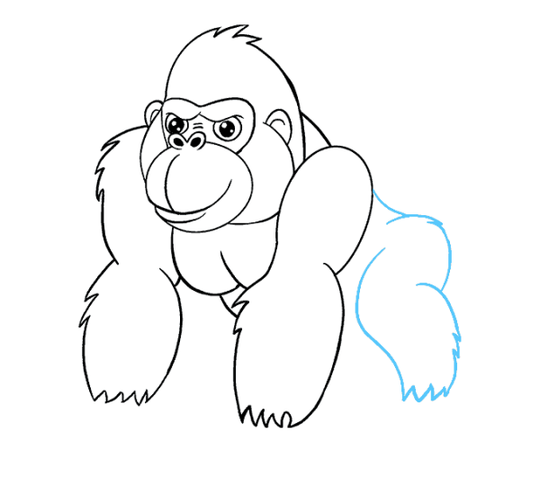 Раскраска для малышей горилла
