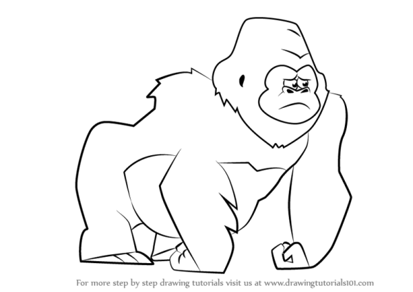 Раскраска горилла граффити