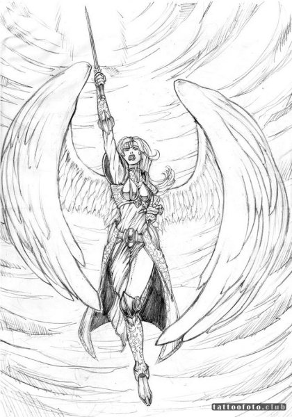 Валькирия карандашом