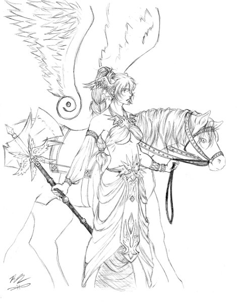 Валькирия раскраска