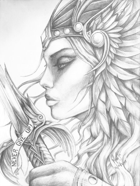 Валькирия рисунок для 1 класса