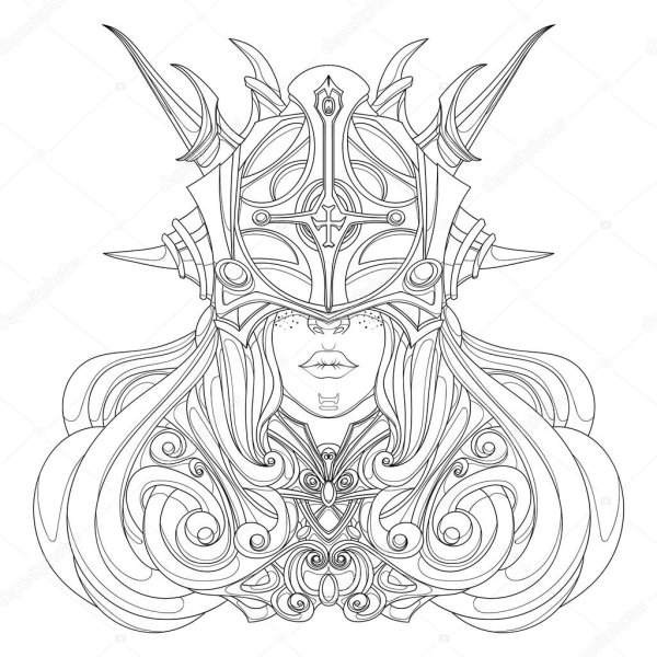 Валькирия раскраска