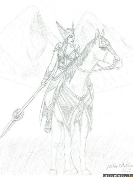 Валькирия рисунок