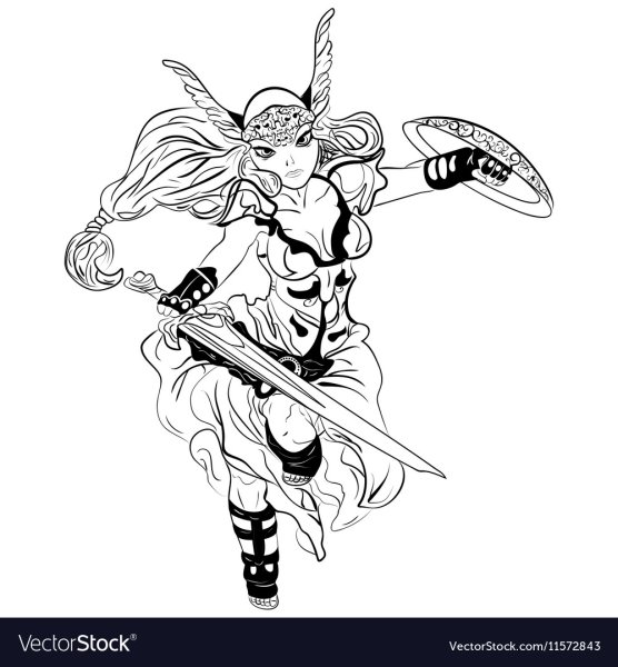 Валькирия трафарет