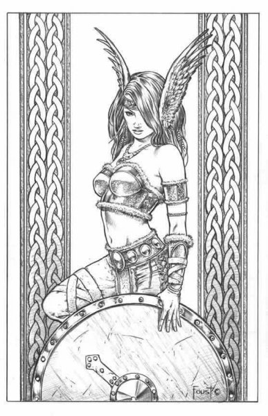 Валькирия раскраска