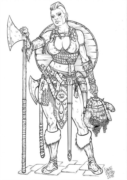 Ангел воин Валькирия Татуировка