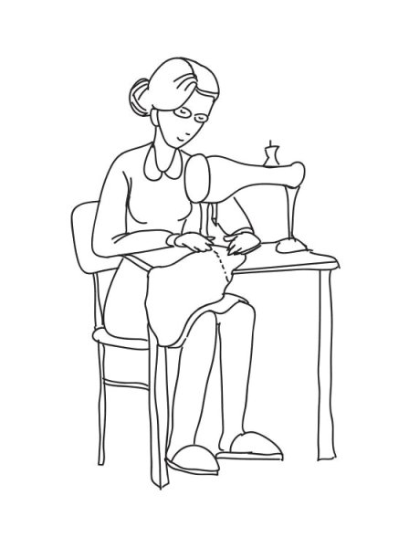 Швея раскраска для детей