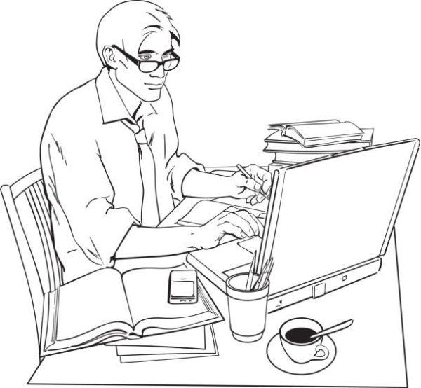 Программист раскраска