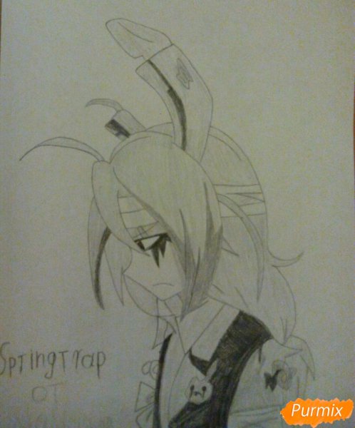 ФНАФ аниме карандашом