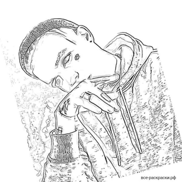 Раскраска Элджей