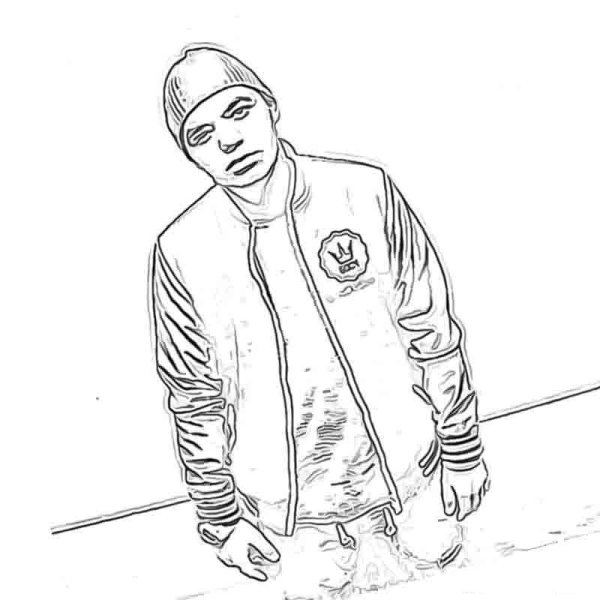 Элджей для срисовки