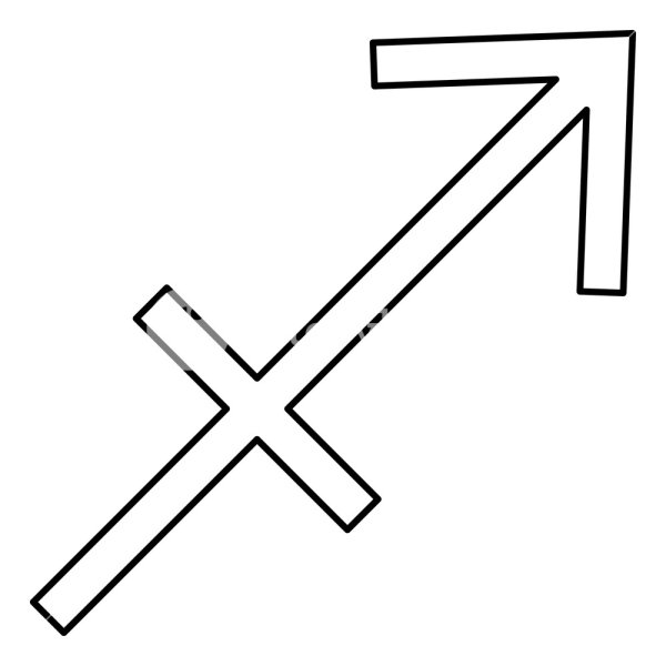 Раскраска Стрелец знак зодиака