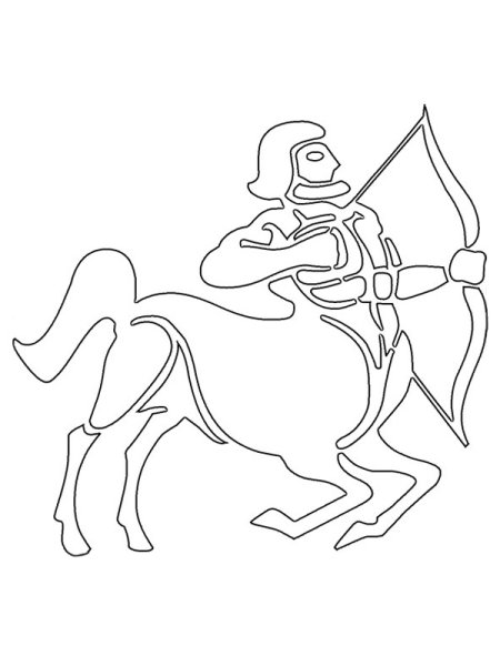 Разукрашку знак зодиака Стрелец